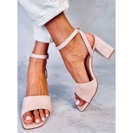 Sandale pe post Loya Pink roz 1