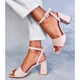 Sandale pe post Loya Pink roz 2