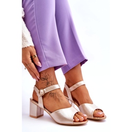 Vinceza Sandale ecologice feminine pe postul de aur metalic auriu 5