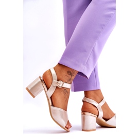 Vinceza Sandale ecologice feminine pe postul de aur metalic auriu 3