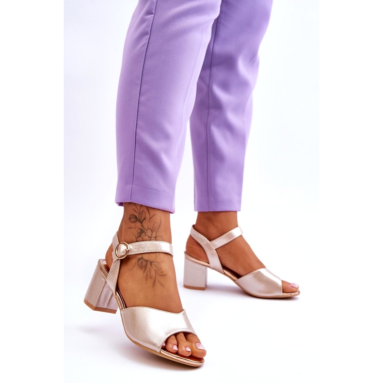 Vinceza Sandale ecologice feminine pe postul de aur metalic auriu 2