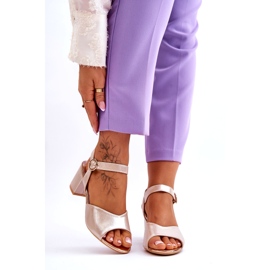 Vinceza Sandale ecologice feminine pe postul de aur metalic auriu 1