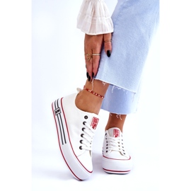 Pantofi de damă cu platformă din material Big Star LL274180 alb 5