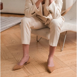 Marco Shoes Balerini cu toc maro 1