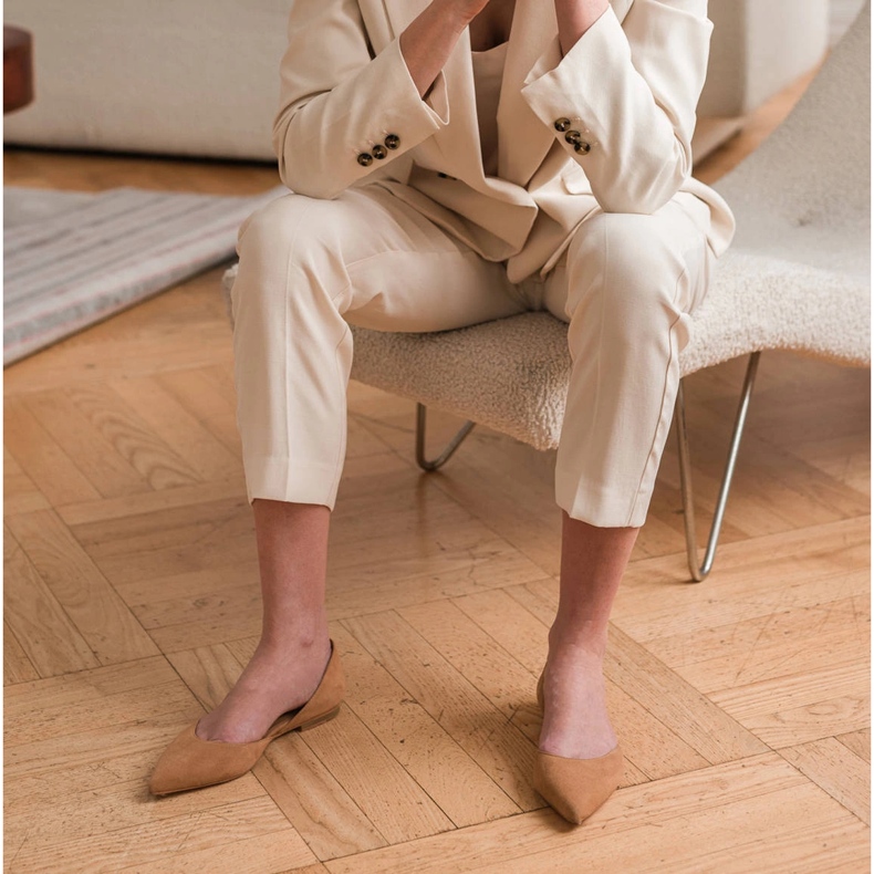 Marco Shoes Balerini cu toc maro 1 Marco Shoes Balerini cu toc maro 1