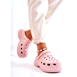 Papuci de damă cu spumă Crocs Pink Coline roz 2