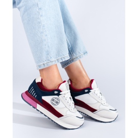 Tenisi albi de dama pe platforma LL274369 Big Star 1