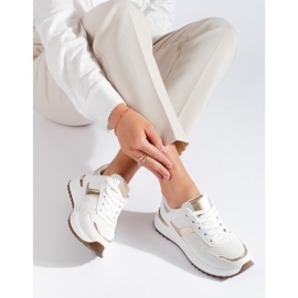 Tenisi albi pe platforma Shelovet 1