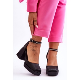 Pompe la modă Pe Tocuri masive Cu Zirconi Negru Adel 1 Pompe la modă Pe Tocuri masive Cu Zirconi Negru Adel 1