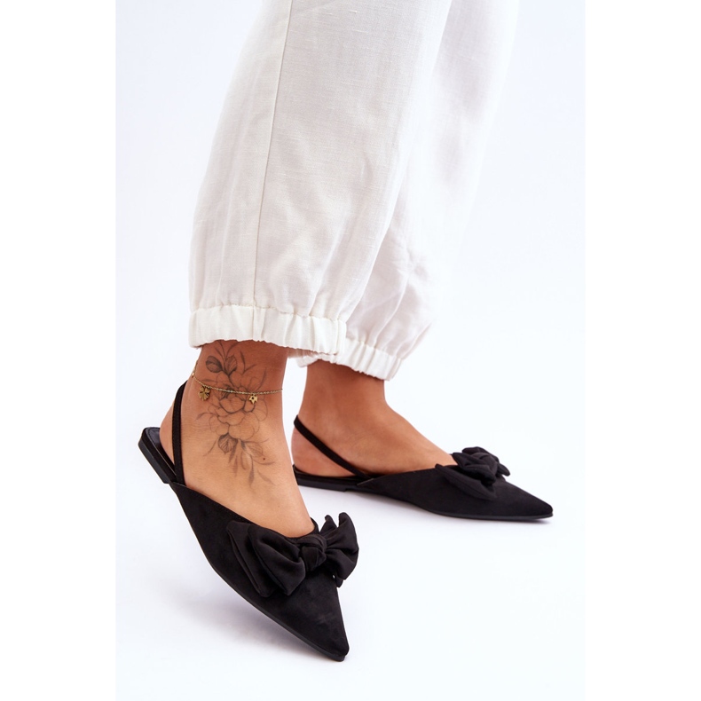 Balerini Slip-On Damă Cu Fundă Negru Nadine 1 Balerini Slip-On Damă Cu Fundă Negru Nadine 1