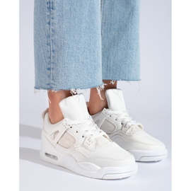 Adidasi albi cu talpa groasa de la Shelovet 1