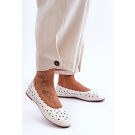 PE1 Balerina lucioasă ajurata pentru femei Visionary alb 2