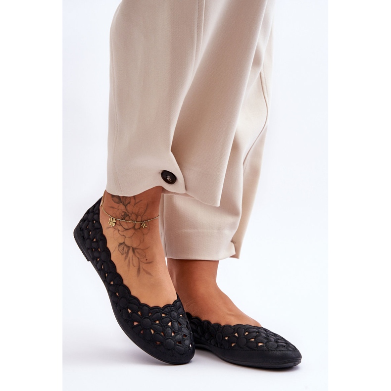 PE1 Balerini ajurat pentru femei Black Visionary negru 1