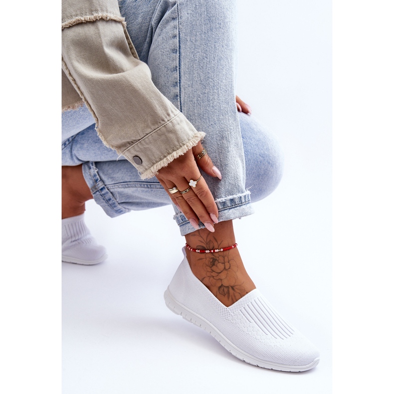 PE1 Pantofi Slip-On de damă, alb Lento 2