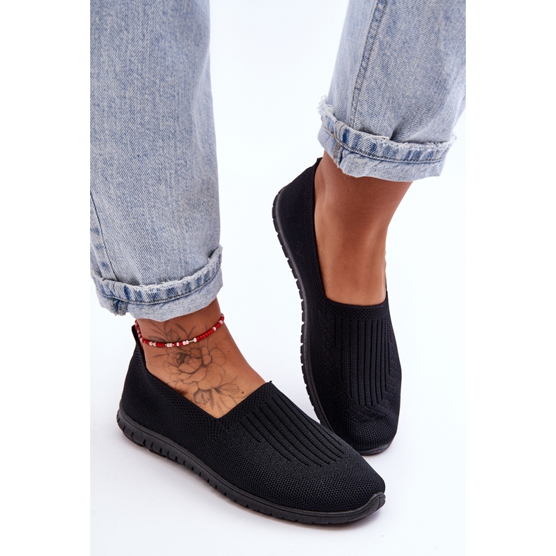 PE1 Pantofi slip-on dama negri Lento negru 2