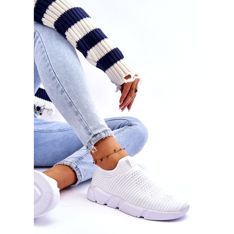 Încălțăminte sport de damă Slip-on Big Star DD274460 Alb 5