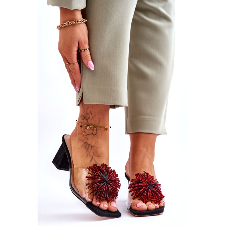 Femei transparente cu tocuri înalte S.Barski KV-AP658-1 Negru 1