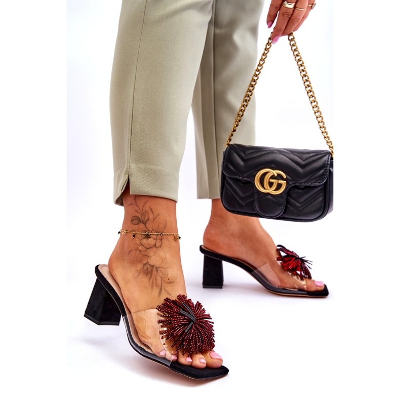 Femei transparente cu tocuri înalte S.Barski KV-AP658-1 Negru 3