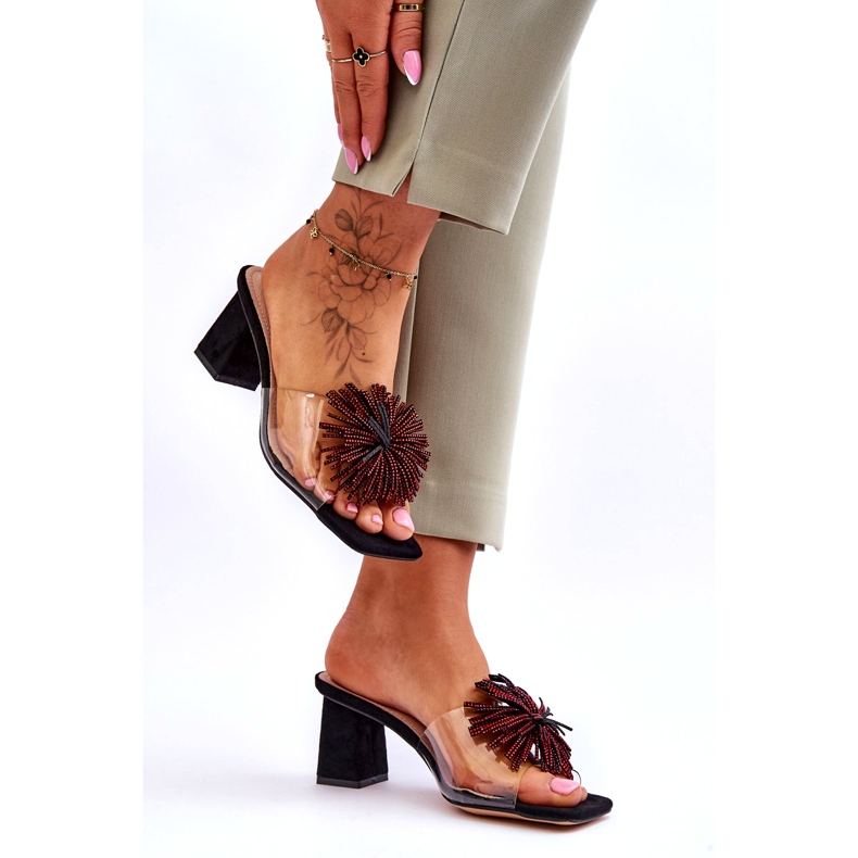 Femei transparente cu tocuri înalte S.Barski KV-AP658-1 Negru 4