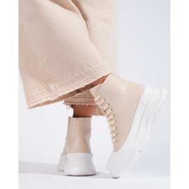 Seastar Adidași pe platformă bej 3