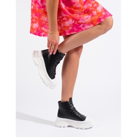 Seastar Adidași pe platformă negru 3