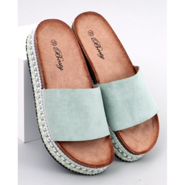 Sandale impodobite Donnie Green verde 1