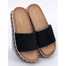 Sandale Demou negre cu talpa decorata negru 1