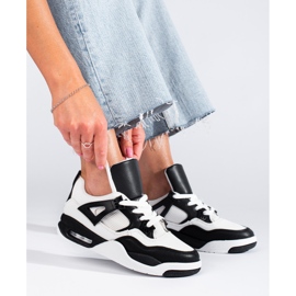 Adidași alb-negru cu talpă groasă de la Shelovet 1