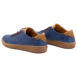 Polbut Pantofi barbati piele 2109 bleumarin albastru 4