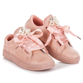 Pantofi Sport Cu Perle roz 2