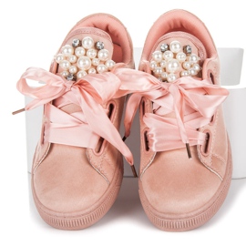 Pantofi Sport Cu Perle roz 1