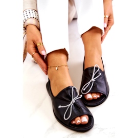 Balerini de damă din piele Nicole 2660/001 negru 5