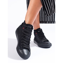 Tenisi negri înalți de damă Big Star T274033 negru 1