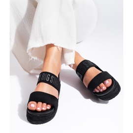 Sandale platforme negre Big Star LL274856 negru 1