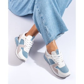 Pantofi sport dama Shelovet alb si albastru 1 Pantofi sport dama Shelovet alb si albastru 1