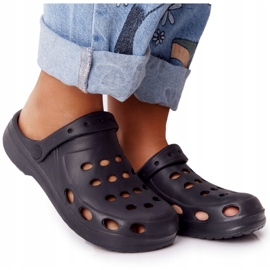 Flameshoes Papuci de spumă neagră pentru femei Eva Black negru 5