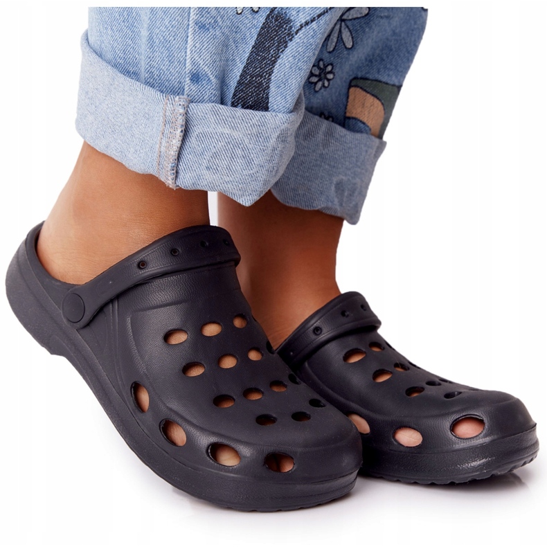 Flameshoes Papuci de spumă neagră pentru femei Eva Black negru 5