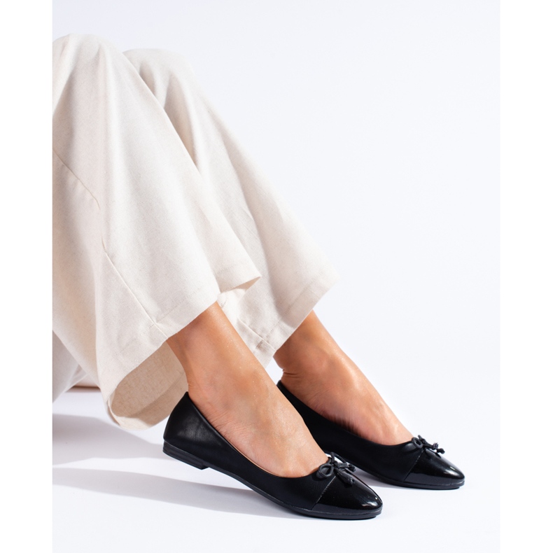 Balerini clasici negri cu fundita Shelovet negru 1