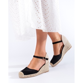 Espadrile negre Shelovet pentru damă negru 1