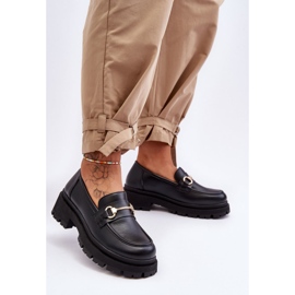 PS1 Mocasini clasici de dama cu platforma Black Miracle negru 1