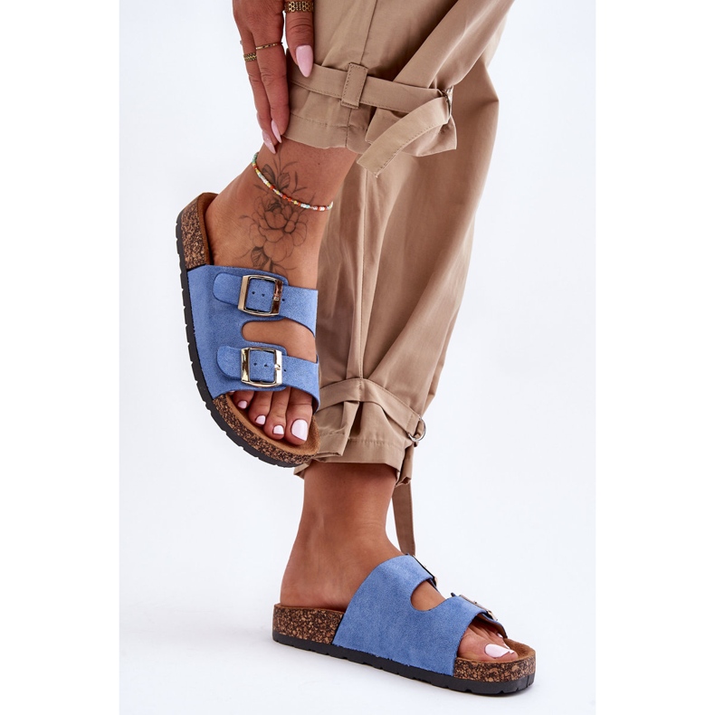 PM1 Sandale Cortina Albastru Slip-On pentru damă 1