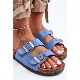 PM1 Sandale Cortina Albastru Slip-On pentru damă 2