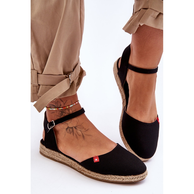 Espadrile cu platformă Big Star de damă FF274526 Negru 2