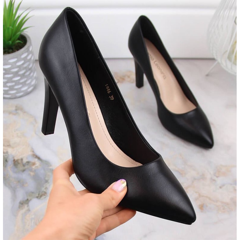 Pompe cu toc Sergio Leone W SK415A negru 2