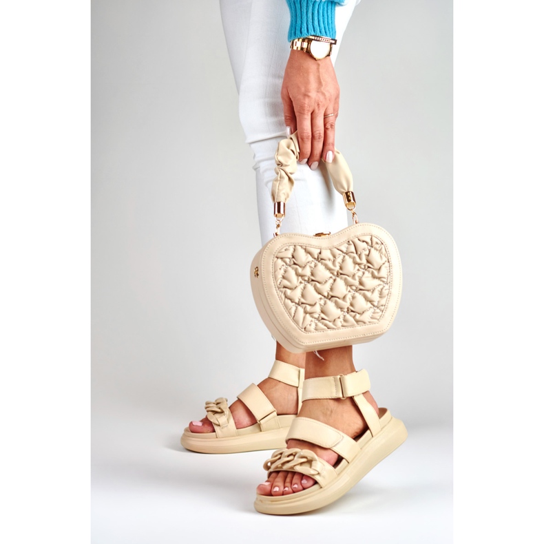 La.Fi Sandale bej cu lant 2