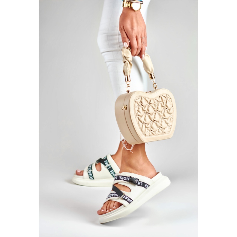 Papuci albi eleganti de la La.Fi 2