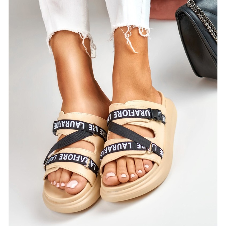 Papuci eleganti bej de la La.Fi 1