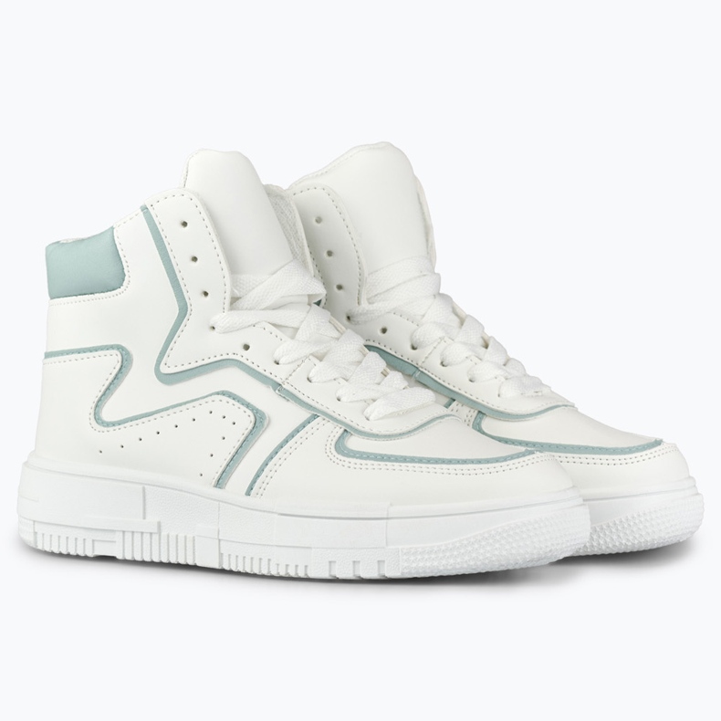 Pantofi sport albi deasupra gleznei 1