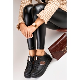 Pantofi sport negri de damă la modă negru 1