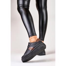 Pantofi sport negri de damă la modă negru 2